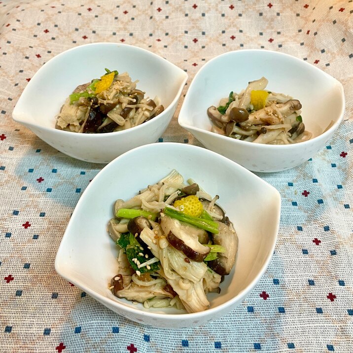 サラダ代わりの救世主♡3種のきのこの簡単ナムル